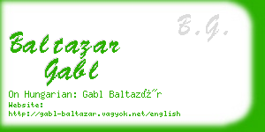 baltazar gabl business card